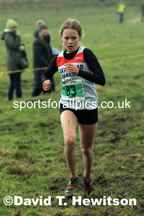 Girls under-15s 2022 North Eastern Harrier League, Thornley Farm, Peterlee, County Durham. Photo: David T. Hewitson/Sports for All Pics